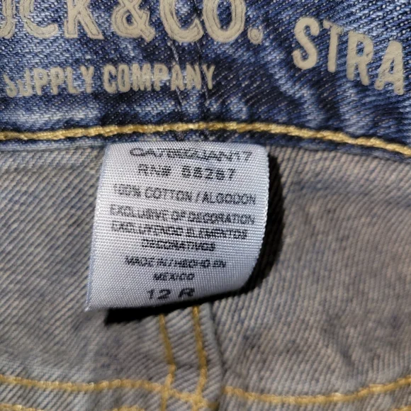 Roebuck & Co Straight Leg Blue Denim Jeans Size 12R - Picture 3 of 9